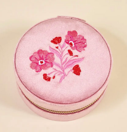 Petals Round Jewelry Case
