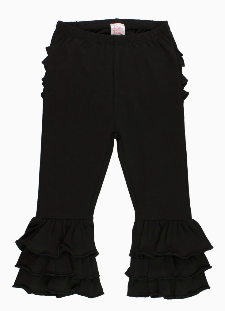 Ruffle Butts Black Flare Pants