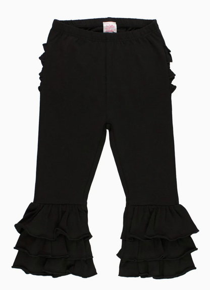 Ruffle Butts Black Flare Pants