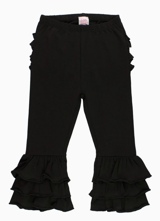 Ruffle Butts Black Flare Pants