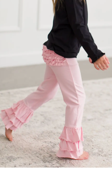 Ruffle Butts Pink Flare Pants