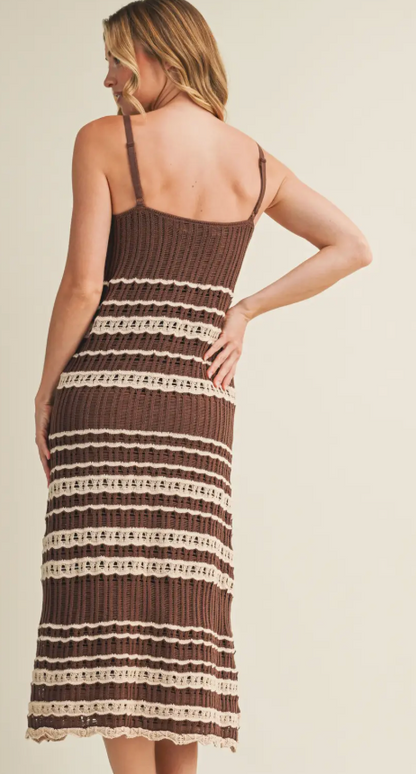 Chocolate Crochet Cami Dress