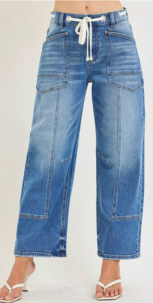 Risen Slouchy Crop Barrel Jeans