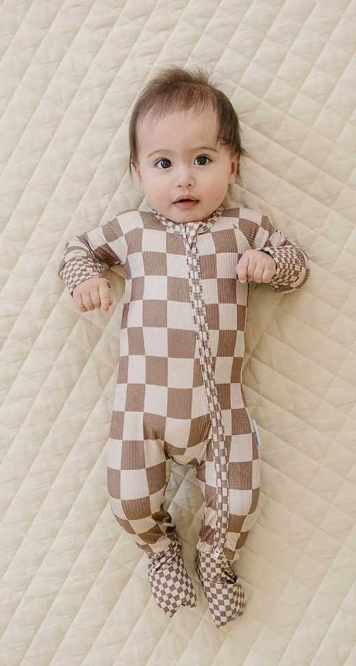 Latte Taupe Bamboo Convertible Onesie