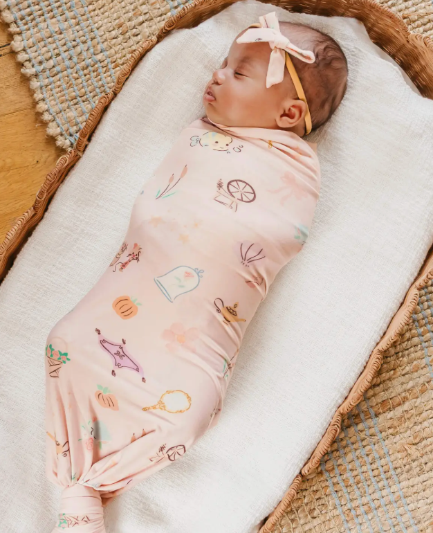 Copper Pearl Enchanted Friends Swaddle Blanket