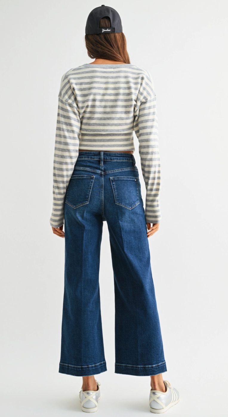 Mica Dark Wash Wide Trouser Jeans