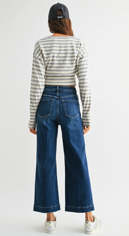 Mica Dark Wash Wide Trouser Jeans