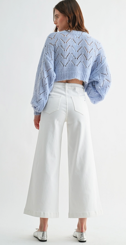 Mica White Patch Pocket Jeans