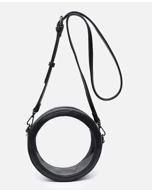 Lilibet Clear + Black Circle Stadium Bag