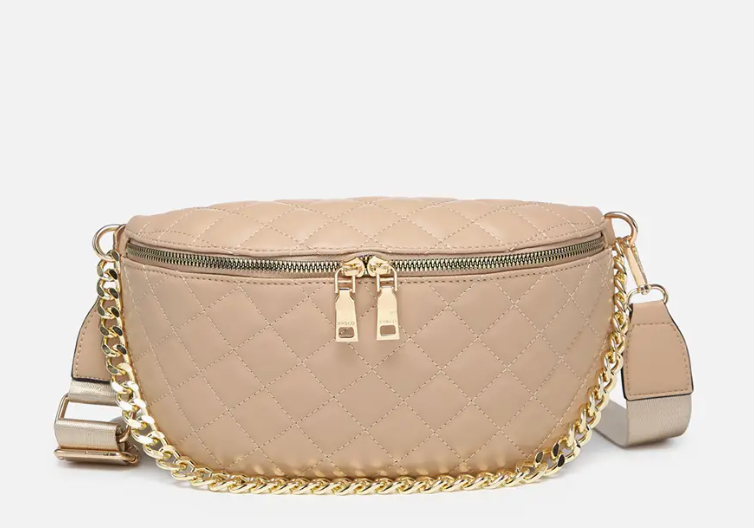 Sylive Tan Quilted Bag