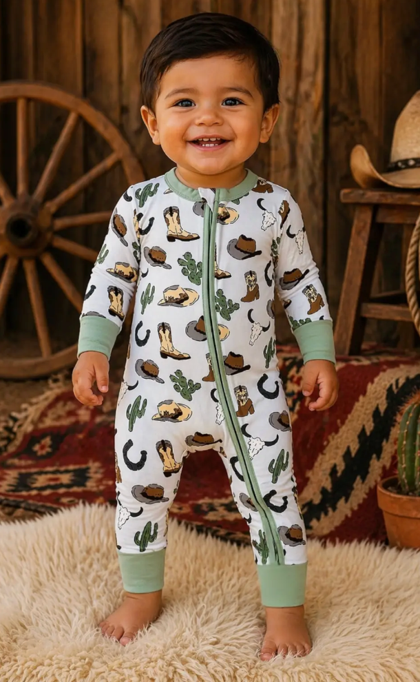 Spearmint Love Country Cowboy Onesie