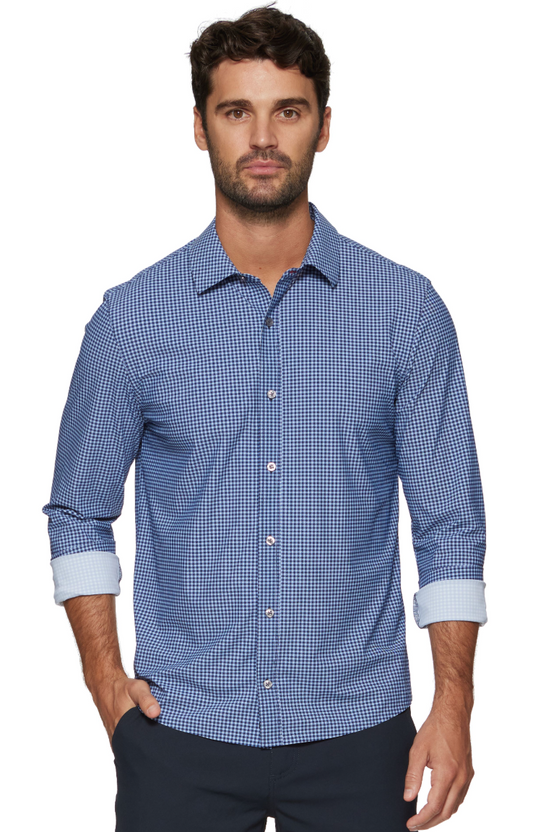 Flag + Anthem Patton Blue Gingham Button Down