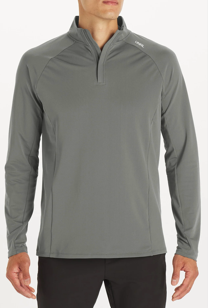 UNRL Highlands Quarterzip Eucalyptus