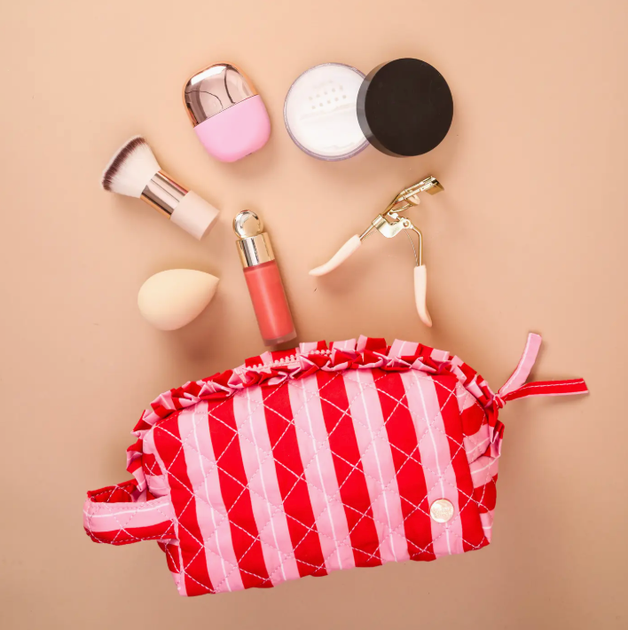 Peppermint Stripe Cosmetic Bag