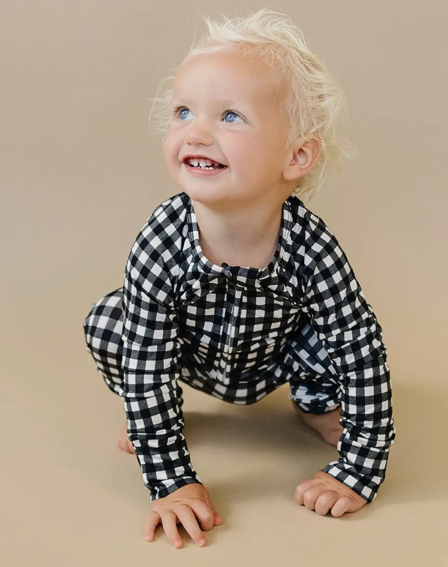 Black Gingham Bamboo Oneise