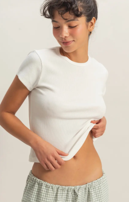 Basic Ribbed SS Top Asst Colors