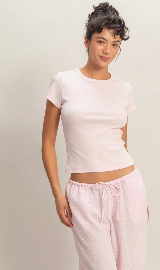 Basic Ribbed SS Top Asst Colors