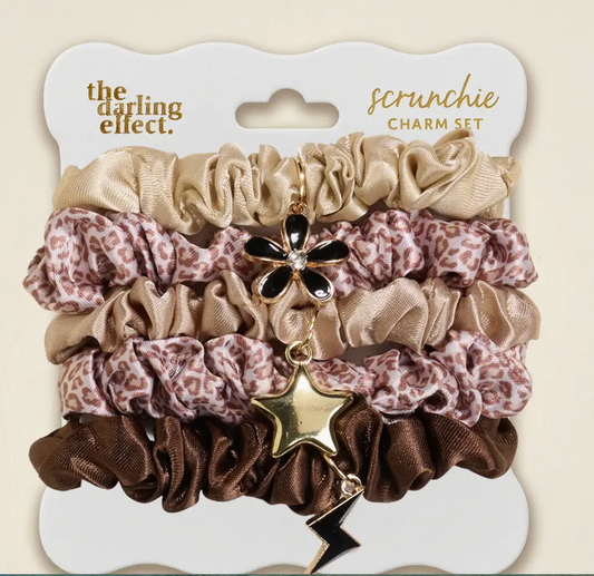 Scrunchie Charm Set Asst Colors