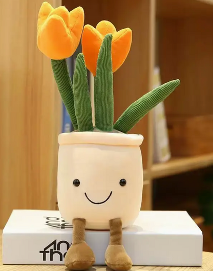 Footed Tulip Plushie Asst Colors