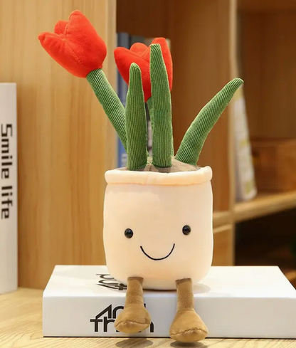 Footed Tulip Plushie Asst Colors