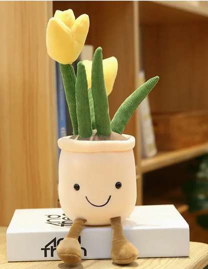 Footed Tulip Plushie Asst Colors