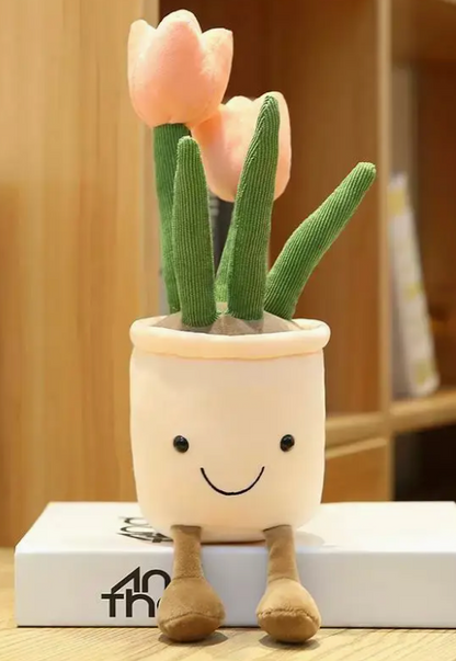 Footed Tulip Plushie Asst Colors