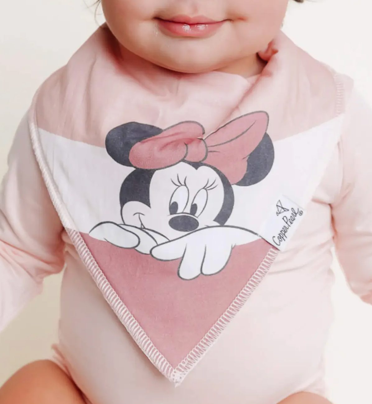Copper Pearl Minnie Mouse Bibs