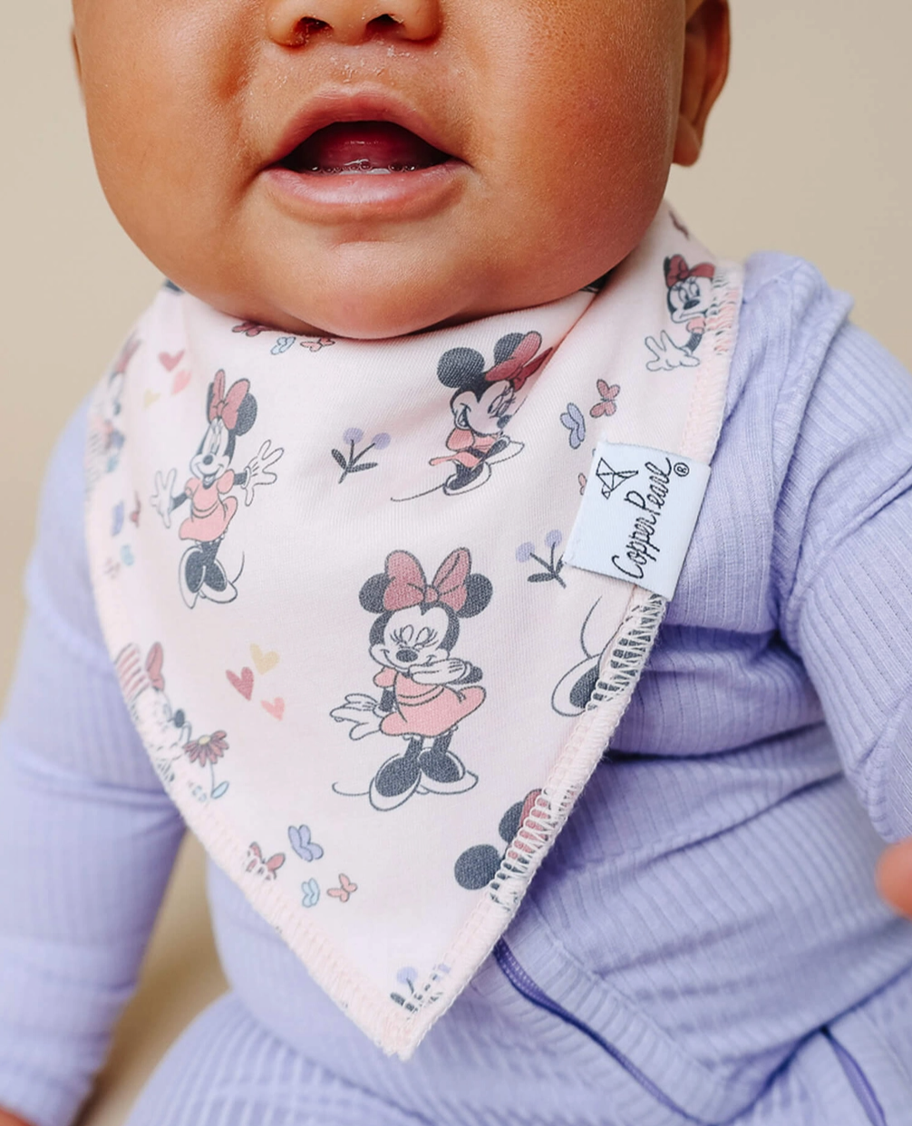 Copper Pearl Minnie Mouse Bibs