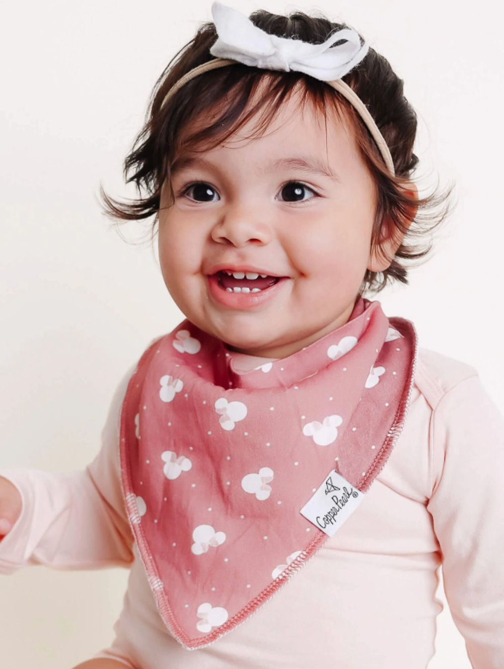 Copper Pearl Minnie Mouse Bibs