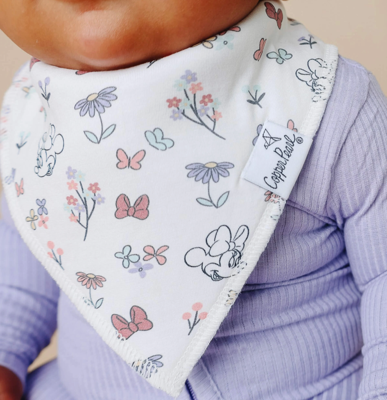 Copper Pearl Minnie Mouse Bibs