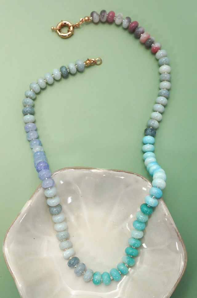 Natural Stone Beaded Asst Necklaces