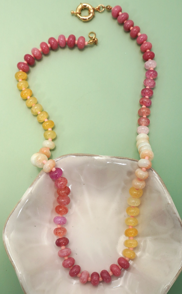 Natural Stone Beaded Asst Necklaces