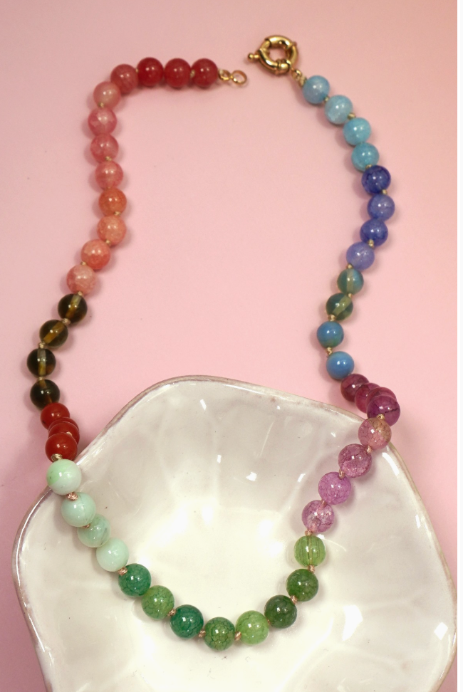 Natural Stone Beaded Asst Necklaces
