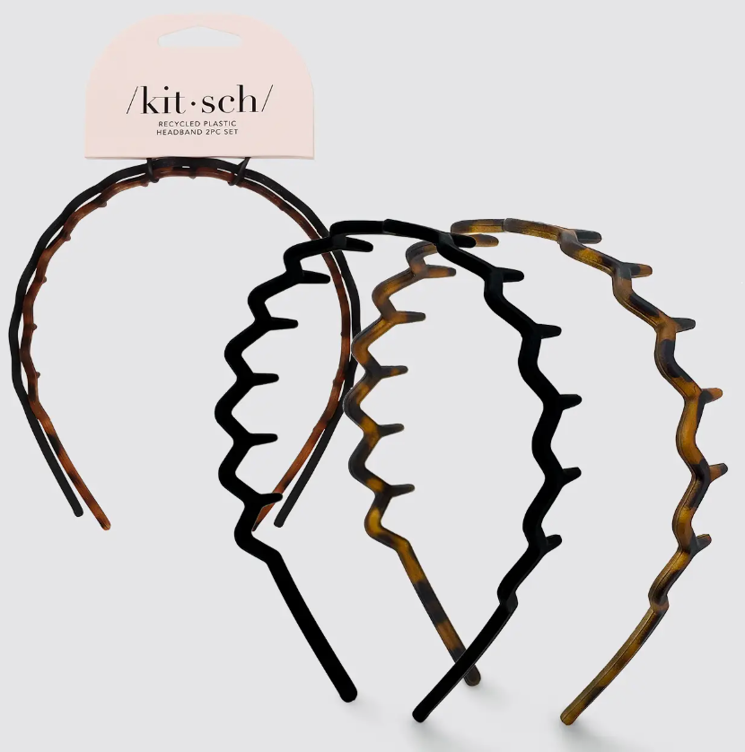 Kitsch Zig Zag Headband 2pk Asst Clr