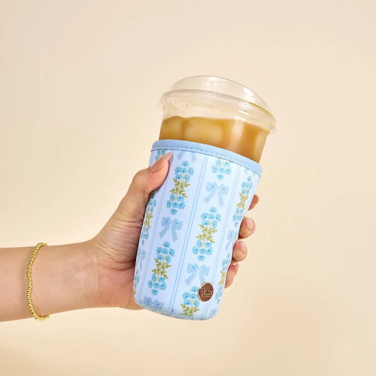 Sip Savvy Drink Sleeve Blue Bow