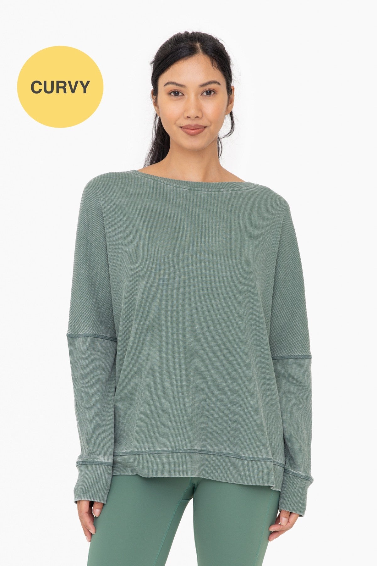 Basil Waffle Pullover