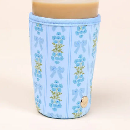 Sip Savvy Drink Sleeve Blue Bow